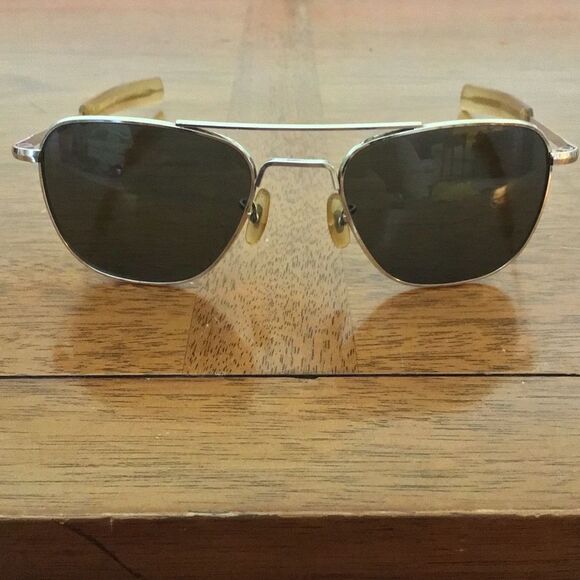 Vintage American Optical 12K GF 5 1/2 Gold Filled Pilot Aviator Sunglass Frames - Picture 1 of 8
